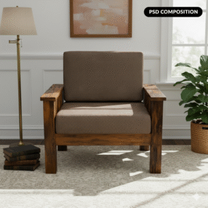 Solid Wood Armchair - Image 3
