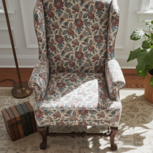 Upholstered Wingback Chair - Image 2