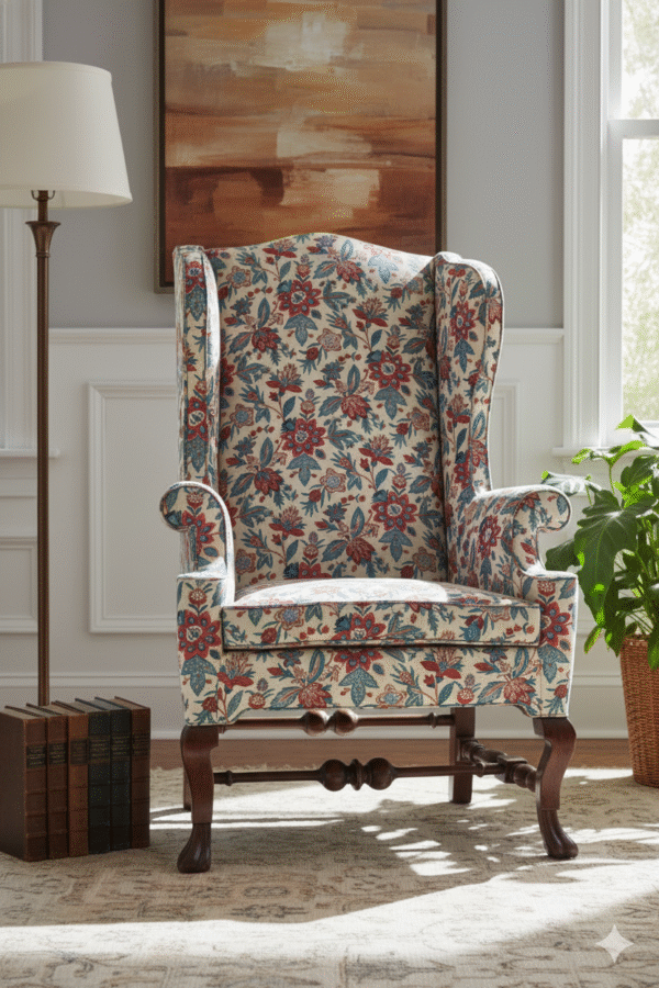 Upholstered Wingback Chair