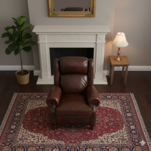Brown Leather Recliner - Image 4