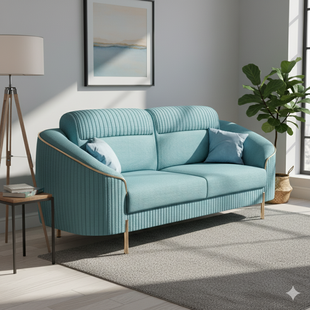 Modern Glam Loveseat - Image 5