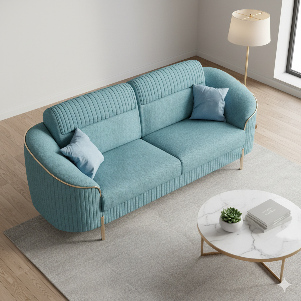 Modern Glam Loveseat - Image 4