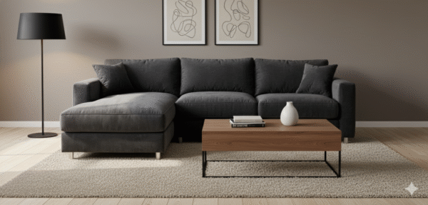 Deep-Seating Chaise Sofa
