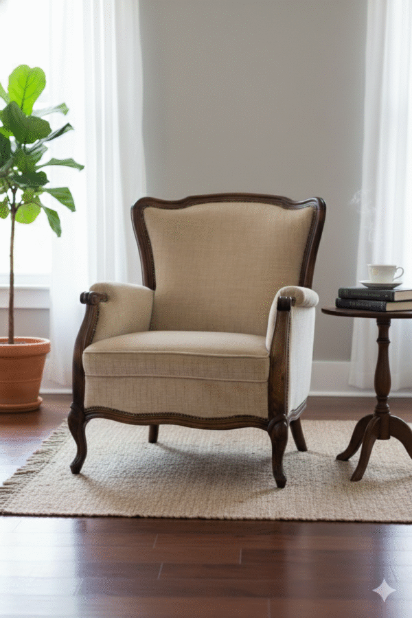 Carved Accent Armchair