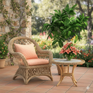 Wicker Patio Accent