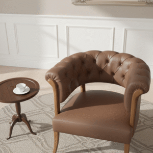 High-Back Leather Armchair - Image 4