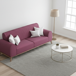 Modern Plum Loveseat - Image 3
