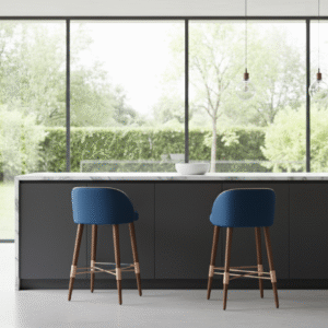 Velvet Bar Stool - Image 3