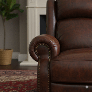 Brown Leather Recliner - Image 3