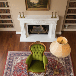 Green Velvet Accent Chair - Image 4