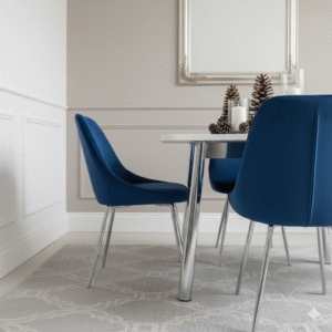 Blue Velvet Dining Set - Image 2